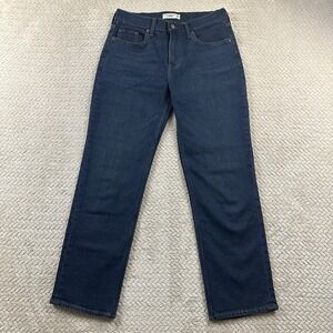 Abercrombie & Fitch Jeans The 90s Straight Mid Rise Women's 28 Short Dark wash